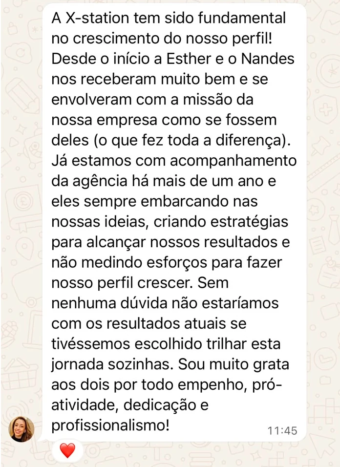 Depoimento de cliente da X Station